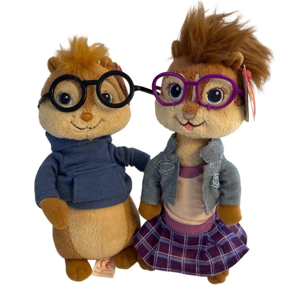 Ty Beanie Baby JEANETTE SIMON Alvin and the Chipmunks 7 Inch MWMT Plush Stuffed